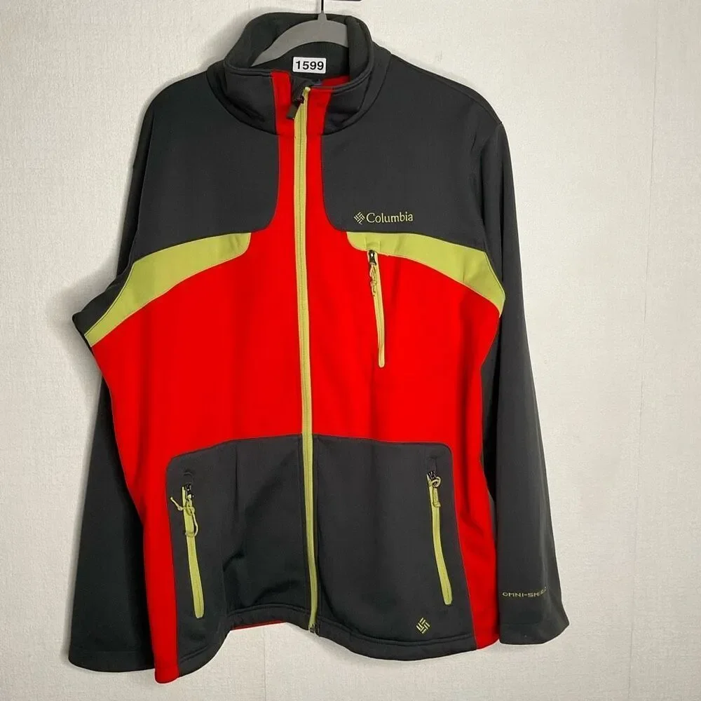 Vintage Columbia Jacket Men's Large Depictor Softshell Omni Shield Full Zip Y2K‎